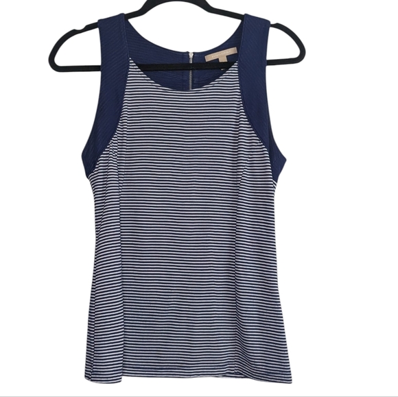 Banana Republic Navy and White Striped Sleeveless Top - Picture 1 of 3